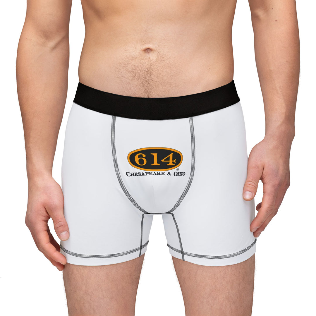 C&O 614 Chesapeake & Ohio Logo Men's Boxer Briefs - Novelty Train Emblem Underwear