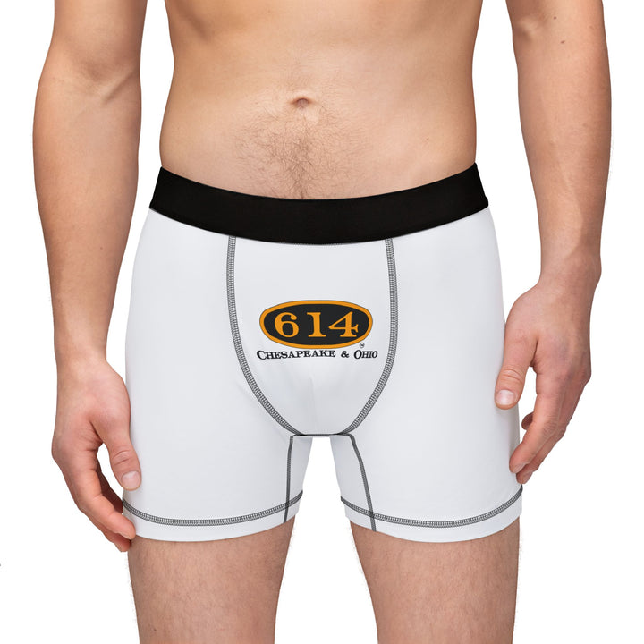 C&O 614 Chesapeake & Ohio Logo Men's Boxer Briefs - Novelty Train Emblem Underwear
