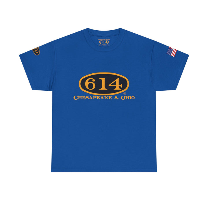 C&O 614 Steam Locomotive T‑Shirt — Thoroughbred Custom Artwork Design