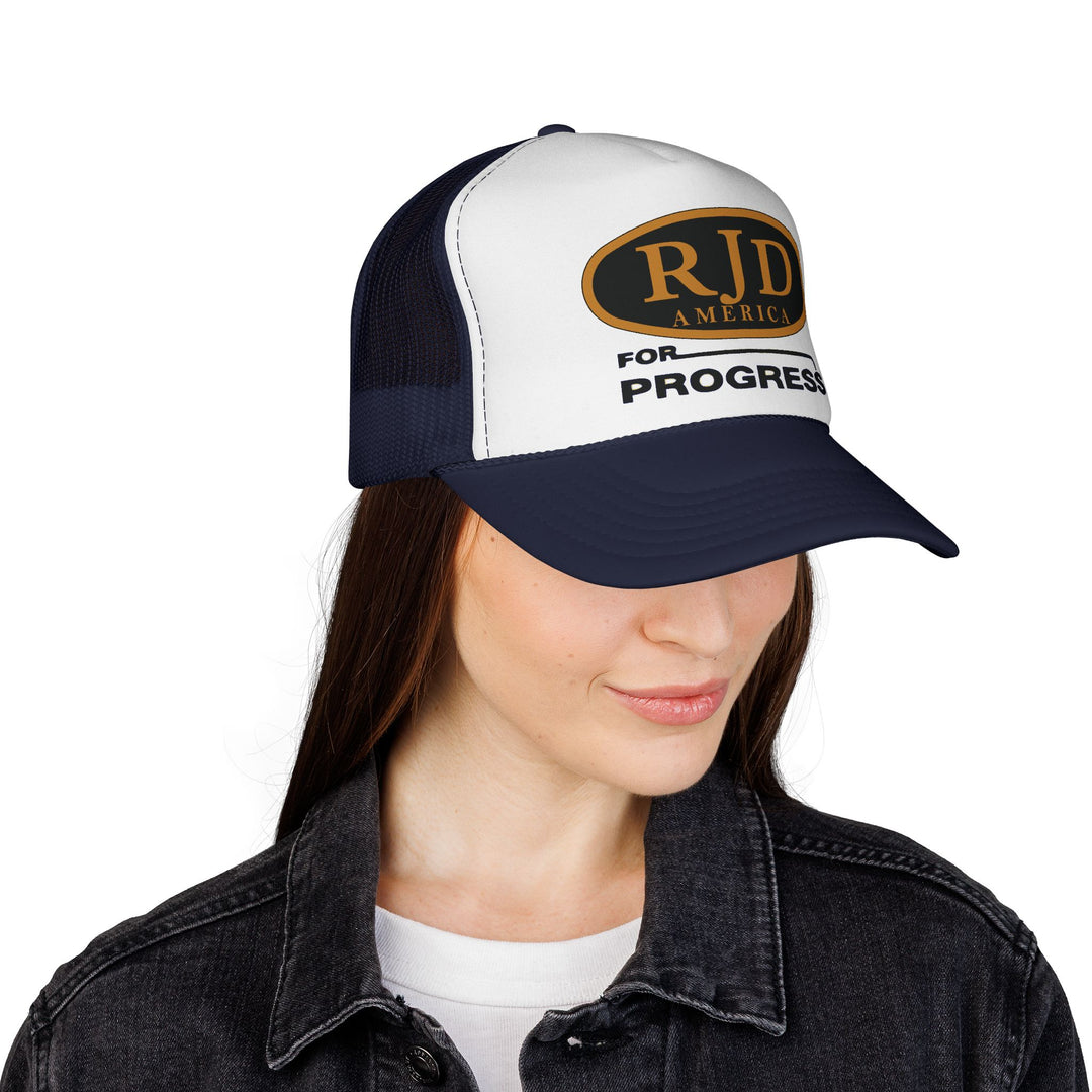 RJD America "For Progress" Trucker Cap — Mesh Snapback