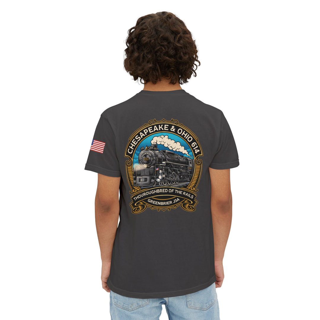 614 "Thoroughbred of the Rails" Unisex Garment-Dyed Pocket T-Shirt