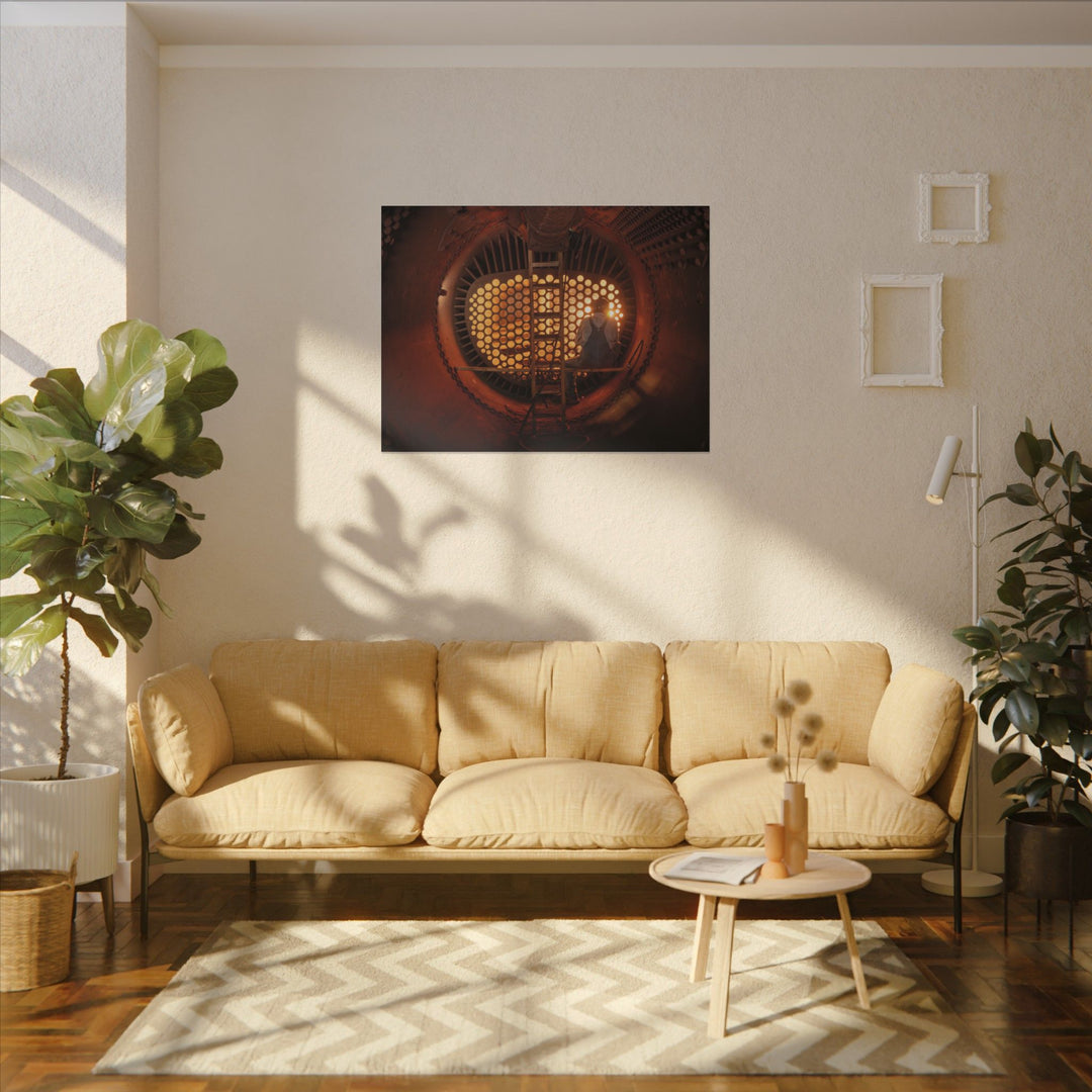 C&O 614 Firebox Canvas Wall Art
