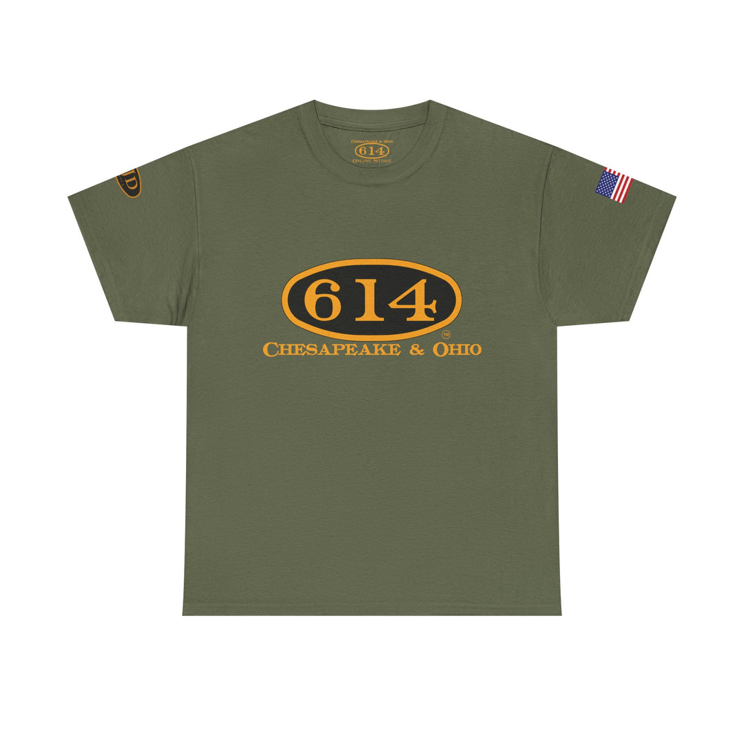 C&O 614 Steam Locomotive T‑Shirt — Thoroughbred Custom Artwork Design