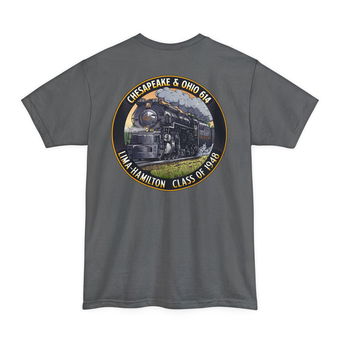 C&O 614 / RJD America - Big and Tall Size T-Shirt  with custom artwork on back