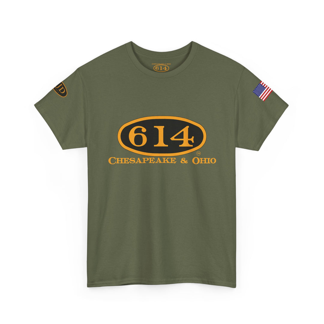 C&O 614 Steam Locomotive T‑Shirt — Thoroughbred Custom Artwork Design