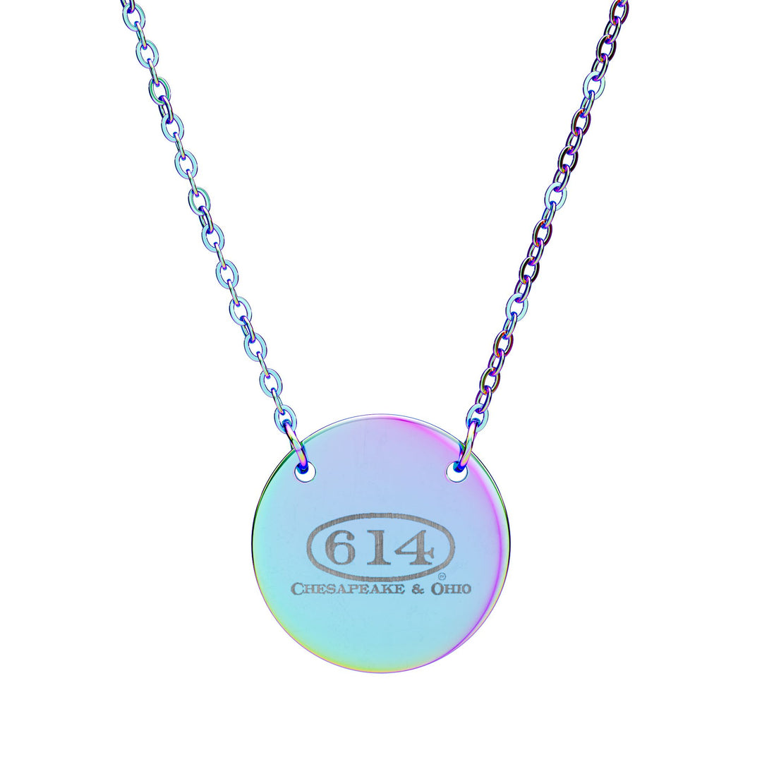 C&O 614 Engraved Circle Necklace