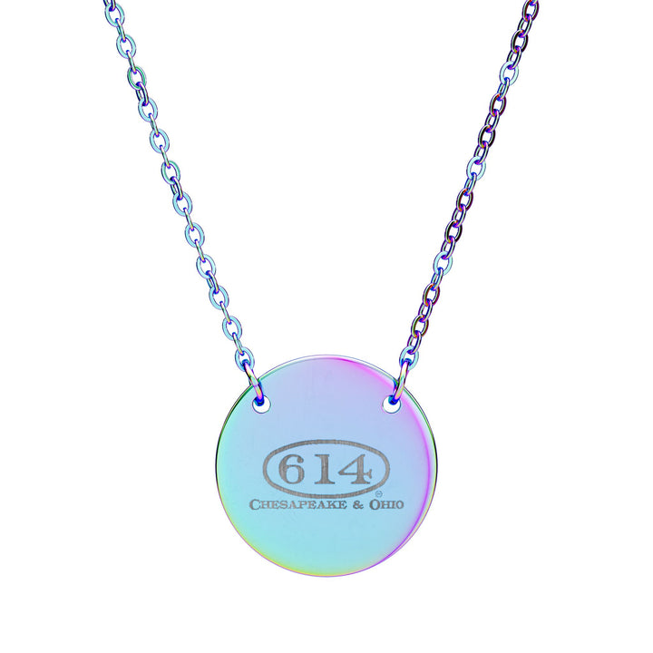 C&O 614 Engraved Circle Necklace