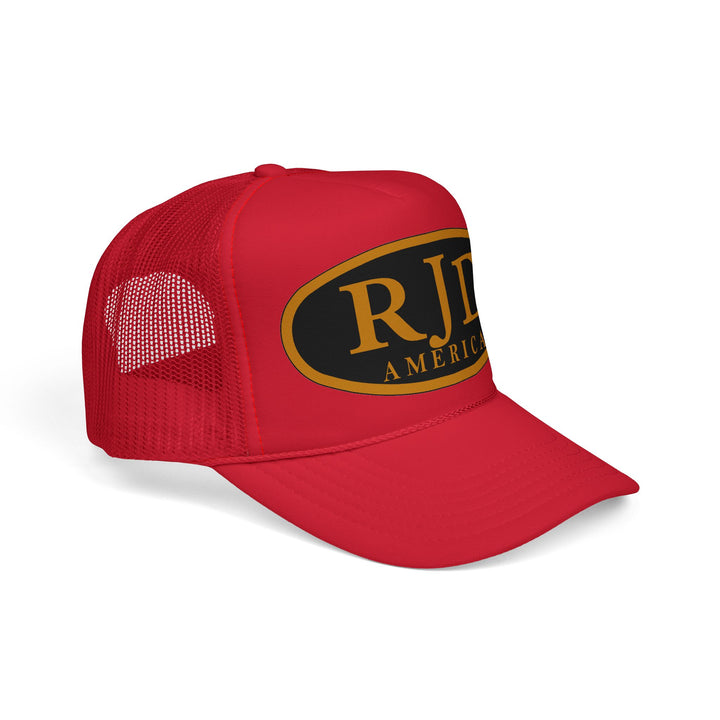 RJD America Retro Oval Logo Mesh Trucker Cap
