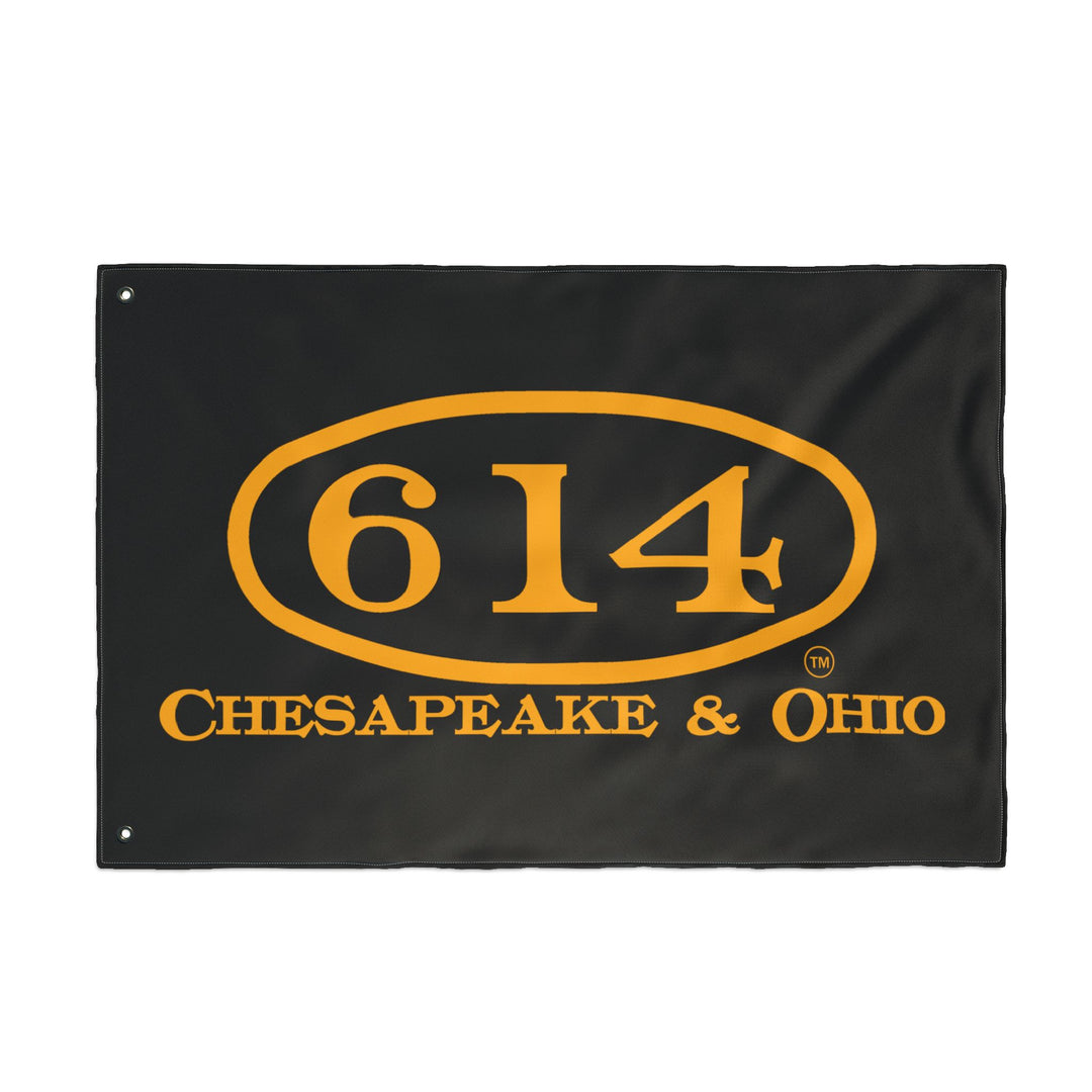 Double Sided Flag - C&O 614 Number Plate Railroad Flag