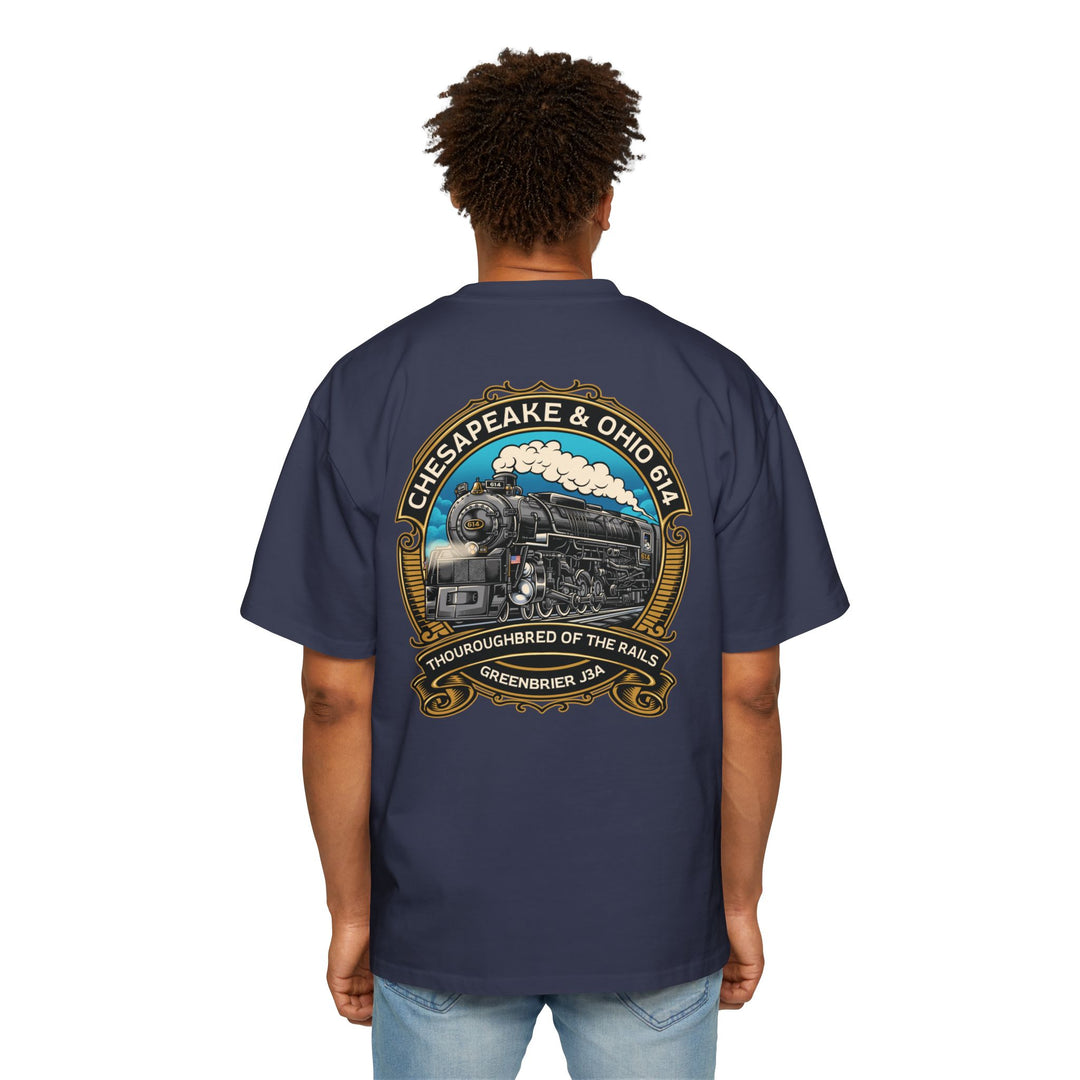 614 "Thoroughbred of The Rails" Men's Heavy Oversized Tee