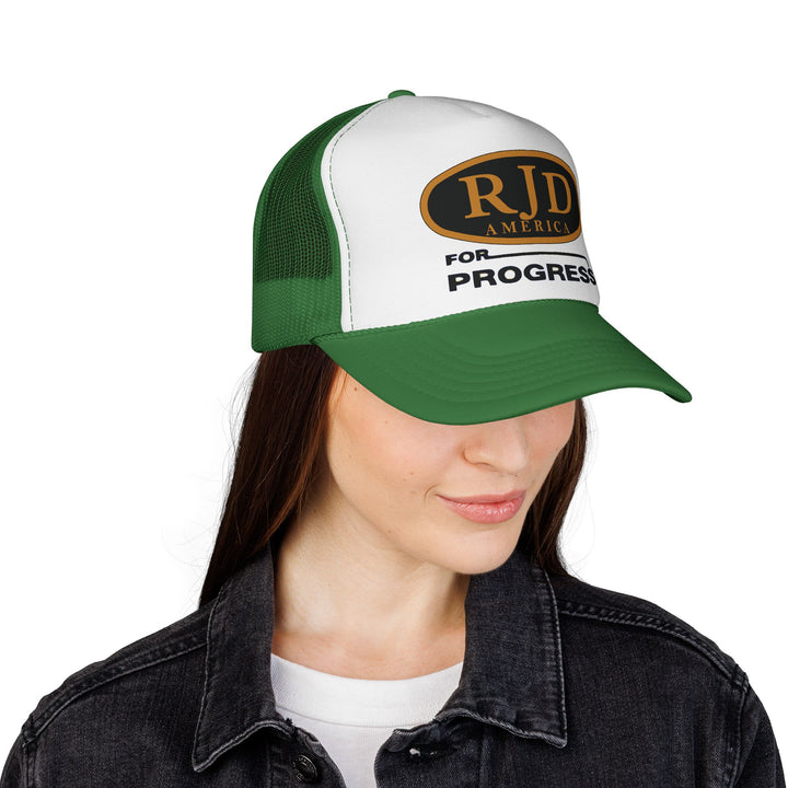 RJD America "For Progress" Trucker Cap — Mesh Snapback
