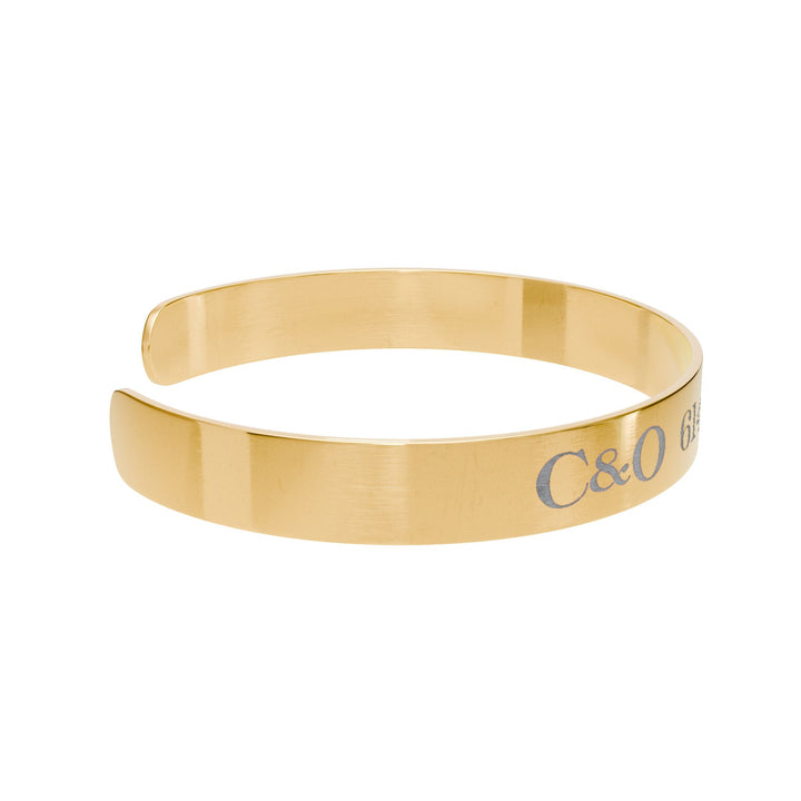 Engraved Copper Cuff Bracelet — "C&O 614 Strong"