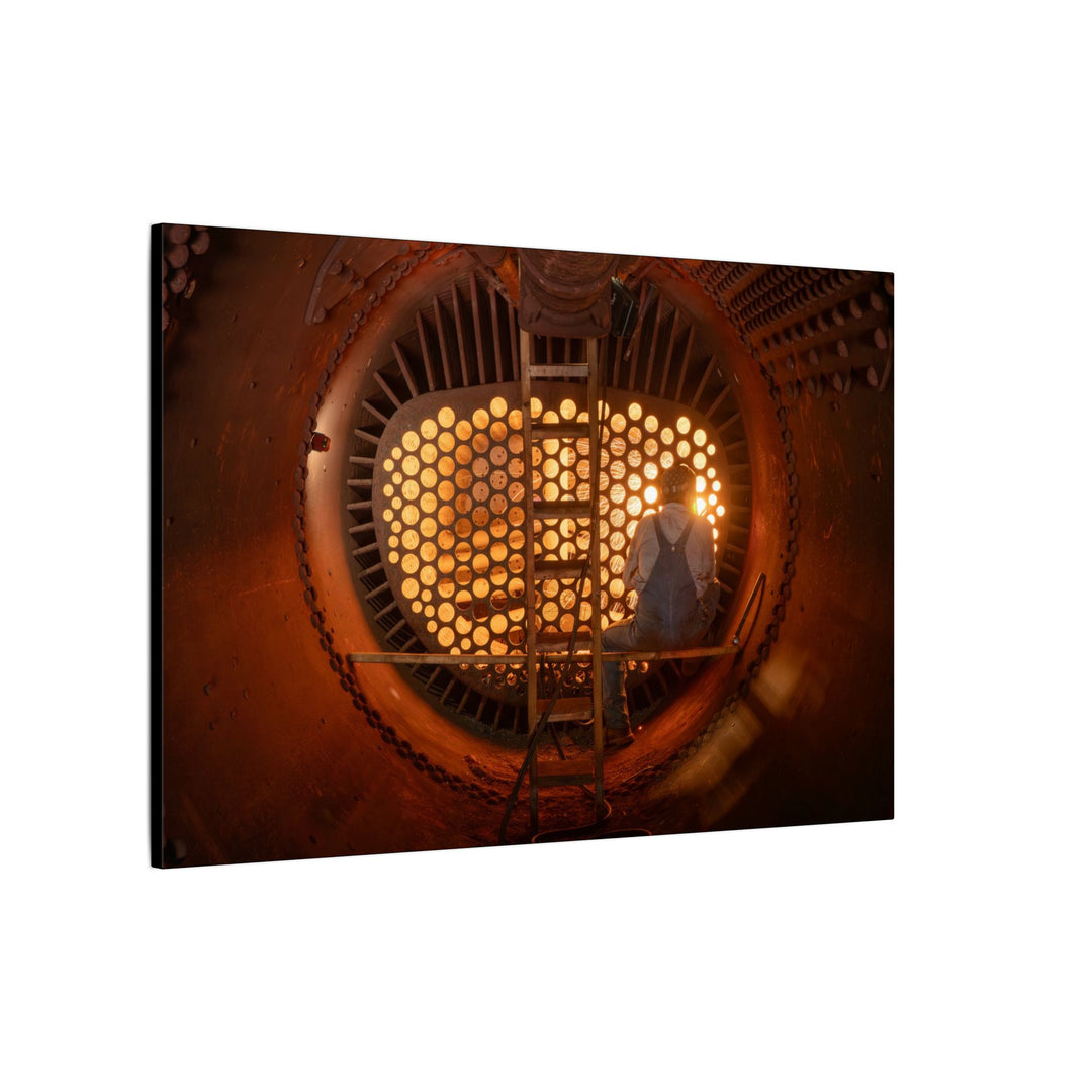 C&O 614 Firebox Canvas Wall Art