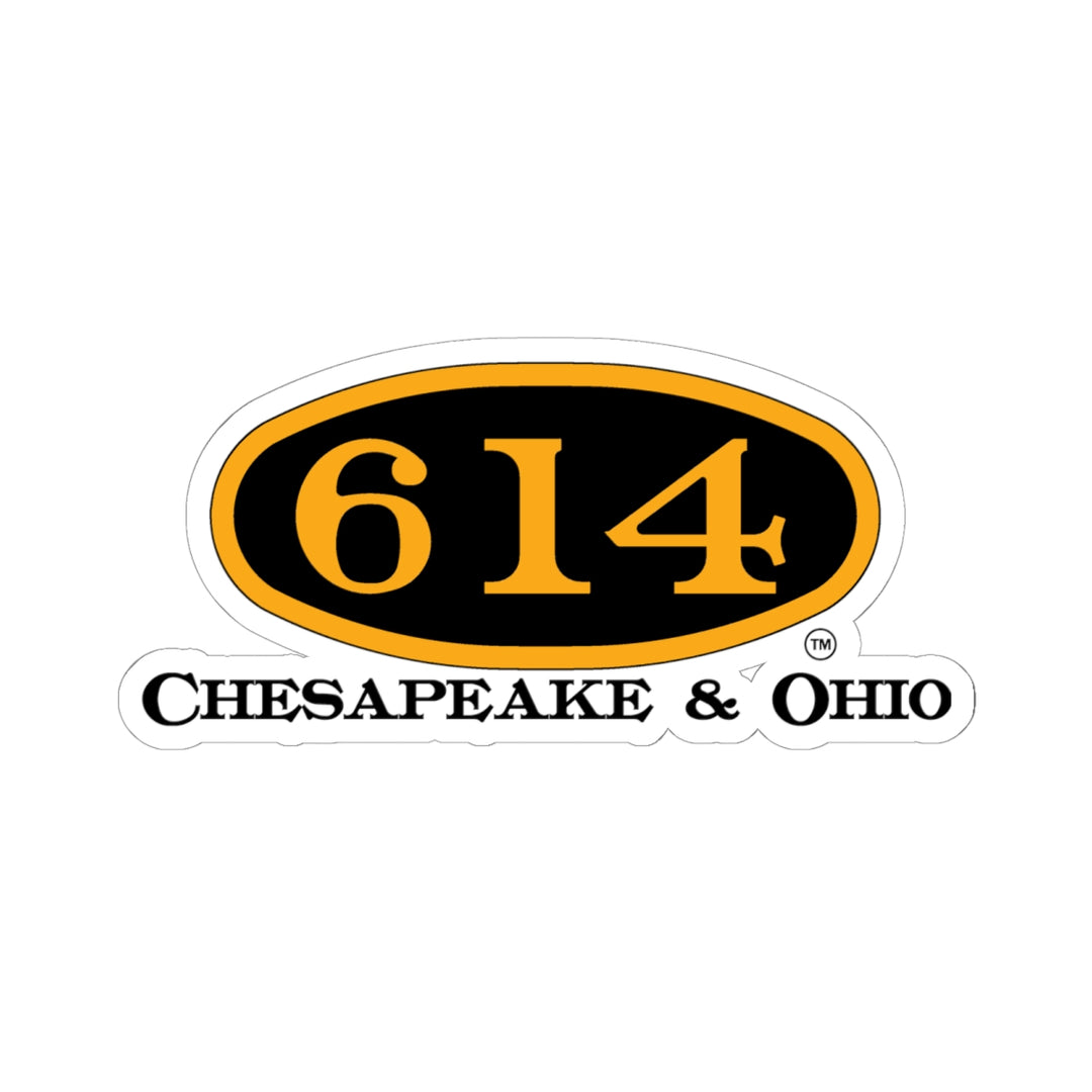 C&O 614 Oval Sticker — Kiss-Cut Decal