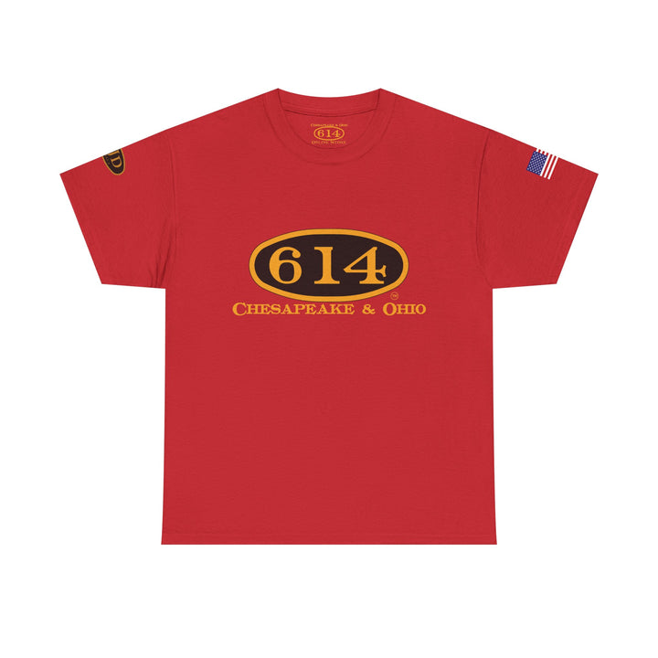 C&O 614 Steam Locomotive T‑Shirt — Thoroughbred Custom Artwork Design