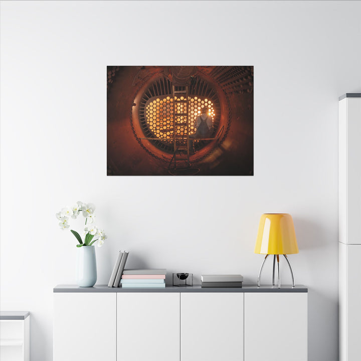 C&O 614 Firebox Canvas Wall Art