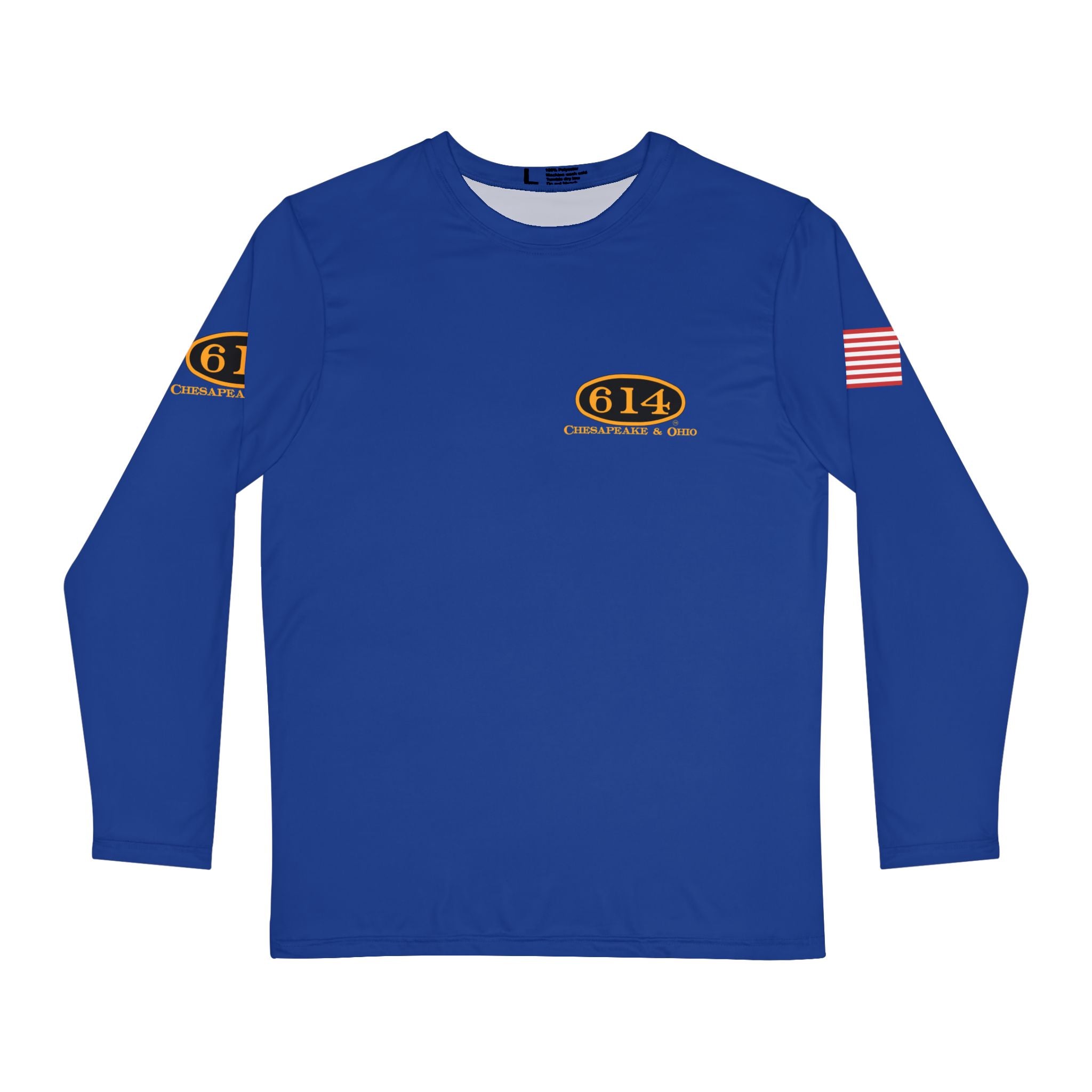 C&O 614 Number Plate Long-Sleeve - Premium DTF All-Over Print - Blue ...