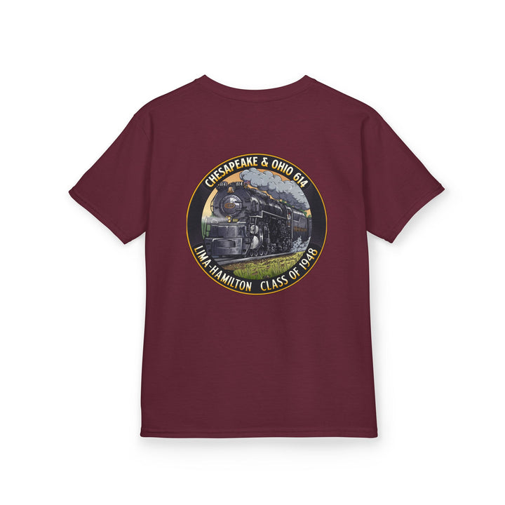 Kids Tee with C&O 614 Number Plate and Custom Artwork