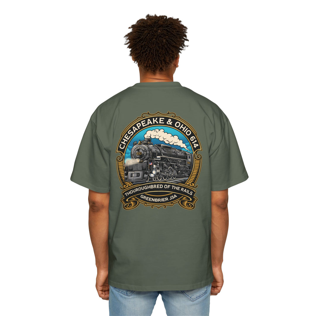 614 "Thoroughbred of The Rails" Men's Heavy Oversized Tee