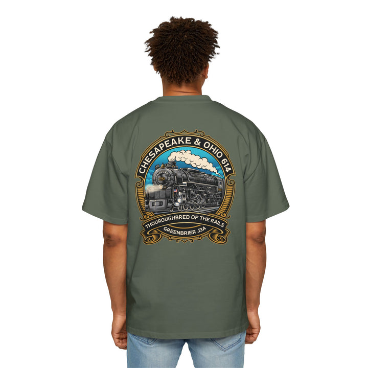 614 "Thoroughbred of The Rails" Men's Heavy Oversized Tee