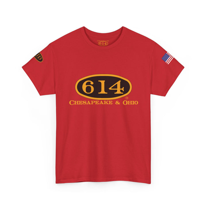 C&O 614 Steam Locomotive T‑Shirt — Thoroughbred Custom Artwork Design