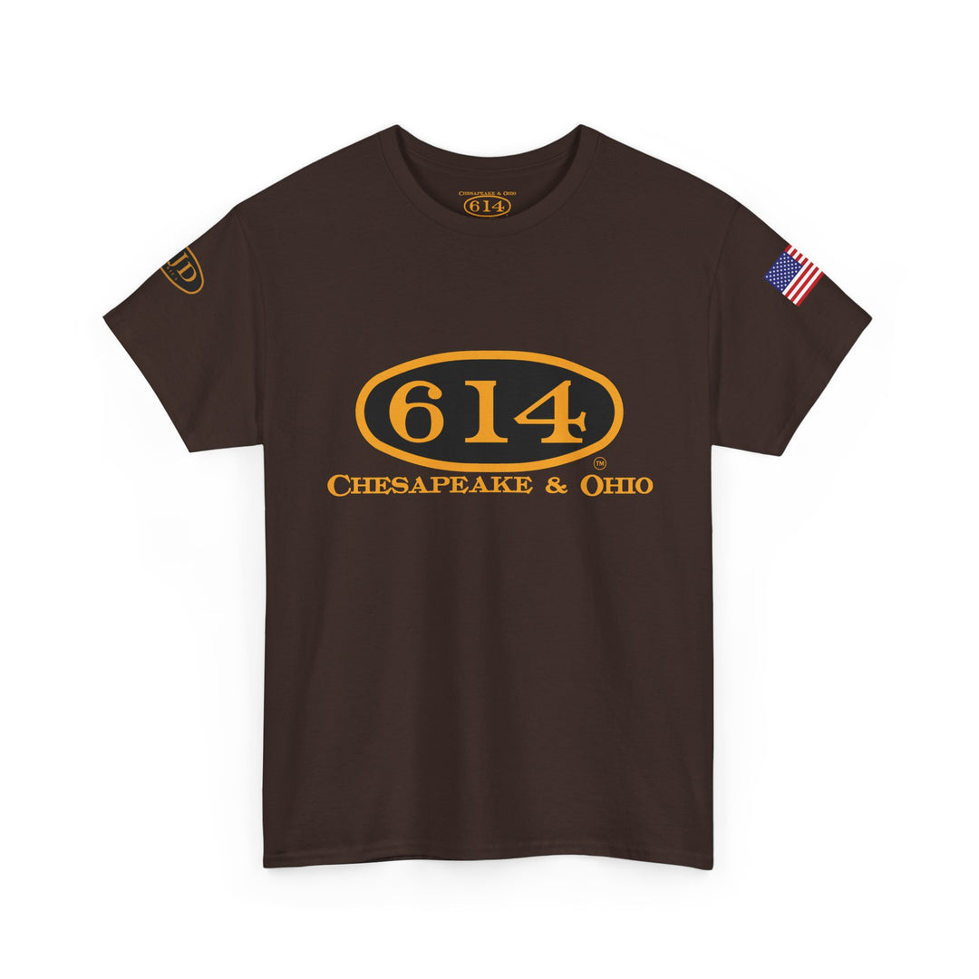 C&O 614 Steam Locomotive T‑Shirt — Thoroughbred Custom Artwork Design