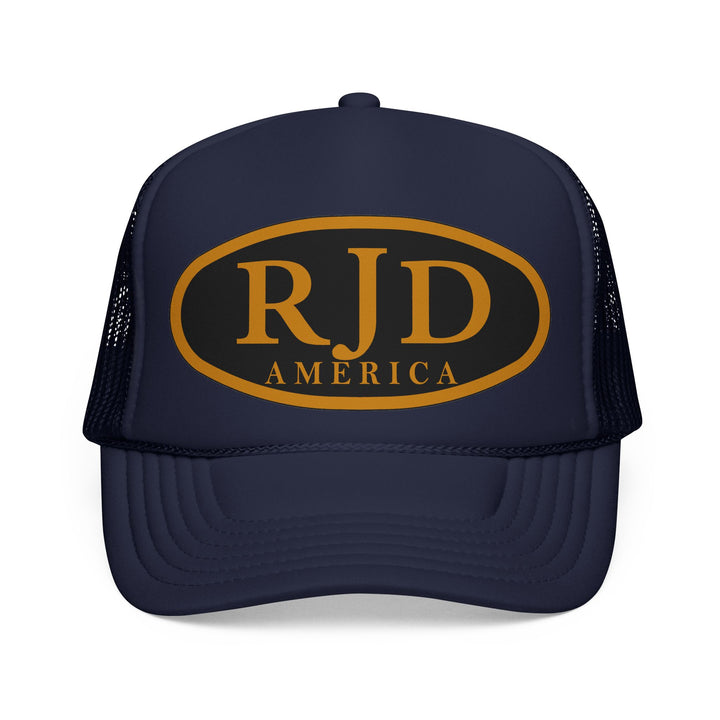 RJD America Retro Oval Logo Mesh Trucker Cap