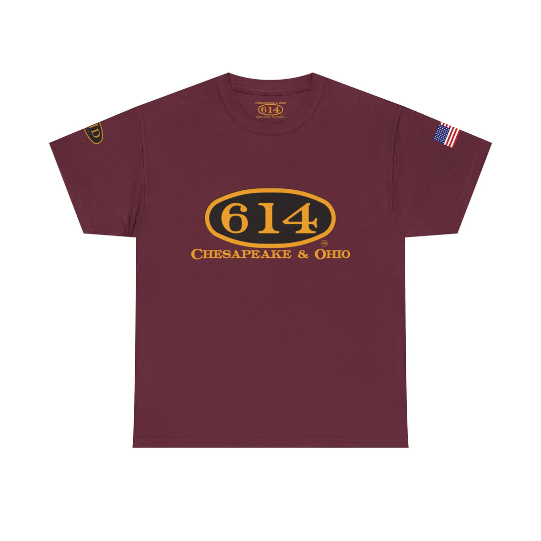 C&O 614 Steam Locomotive T‑Shirt — Thoroughbred Custom Artwork Design