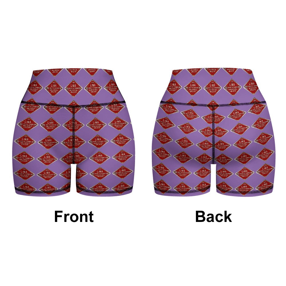 C&O 614 Builder's Plate Women's Yoga Top & Shorts Set