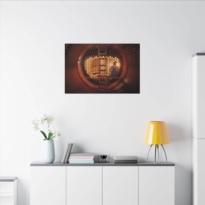 C&O 614 Firebox Canvas Wall Art