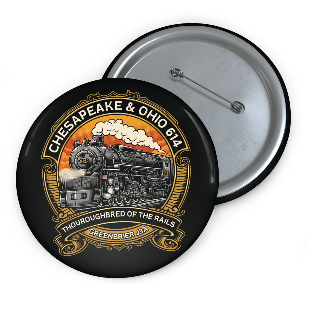 614 "Thoroughbred of the Rails" Custom Pin Button