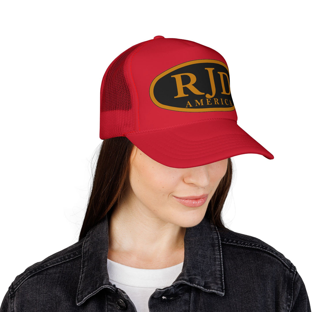 RJD America Retro Oval Logo Mesh Trucker Cap