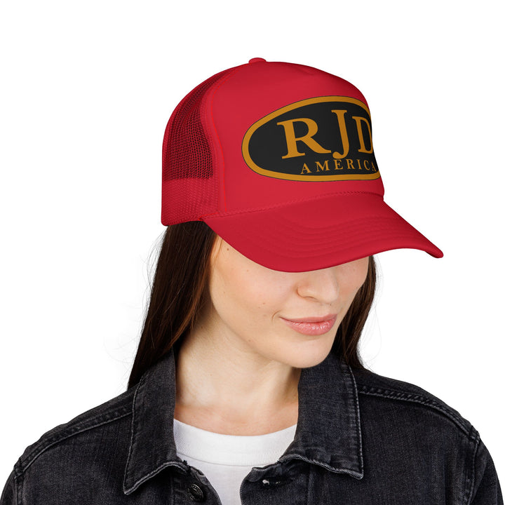 RJD America Retro Oval Logo Mesh Trucker Cap