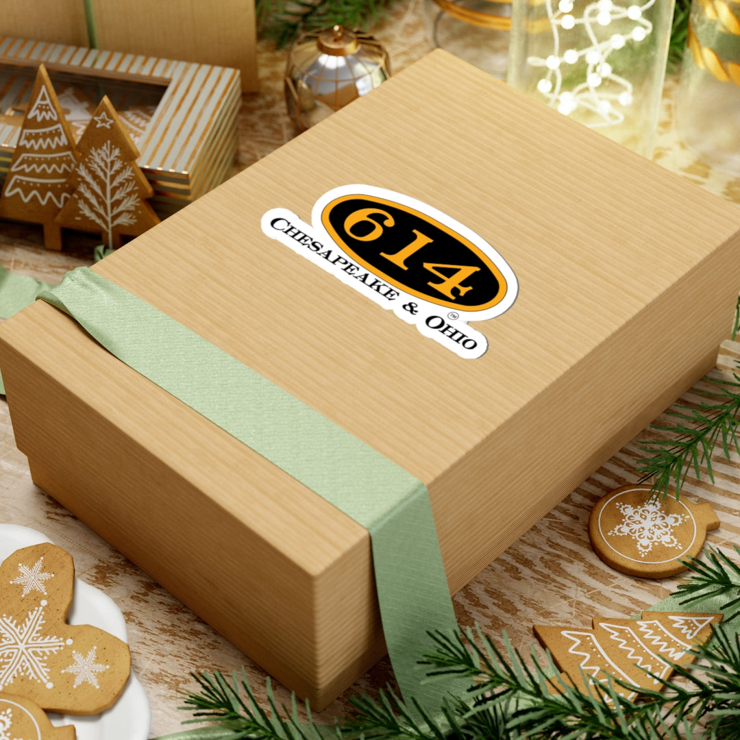 C&O 614 Oval Sticker — Kiss-Cut Decal