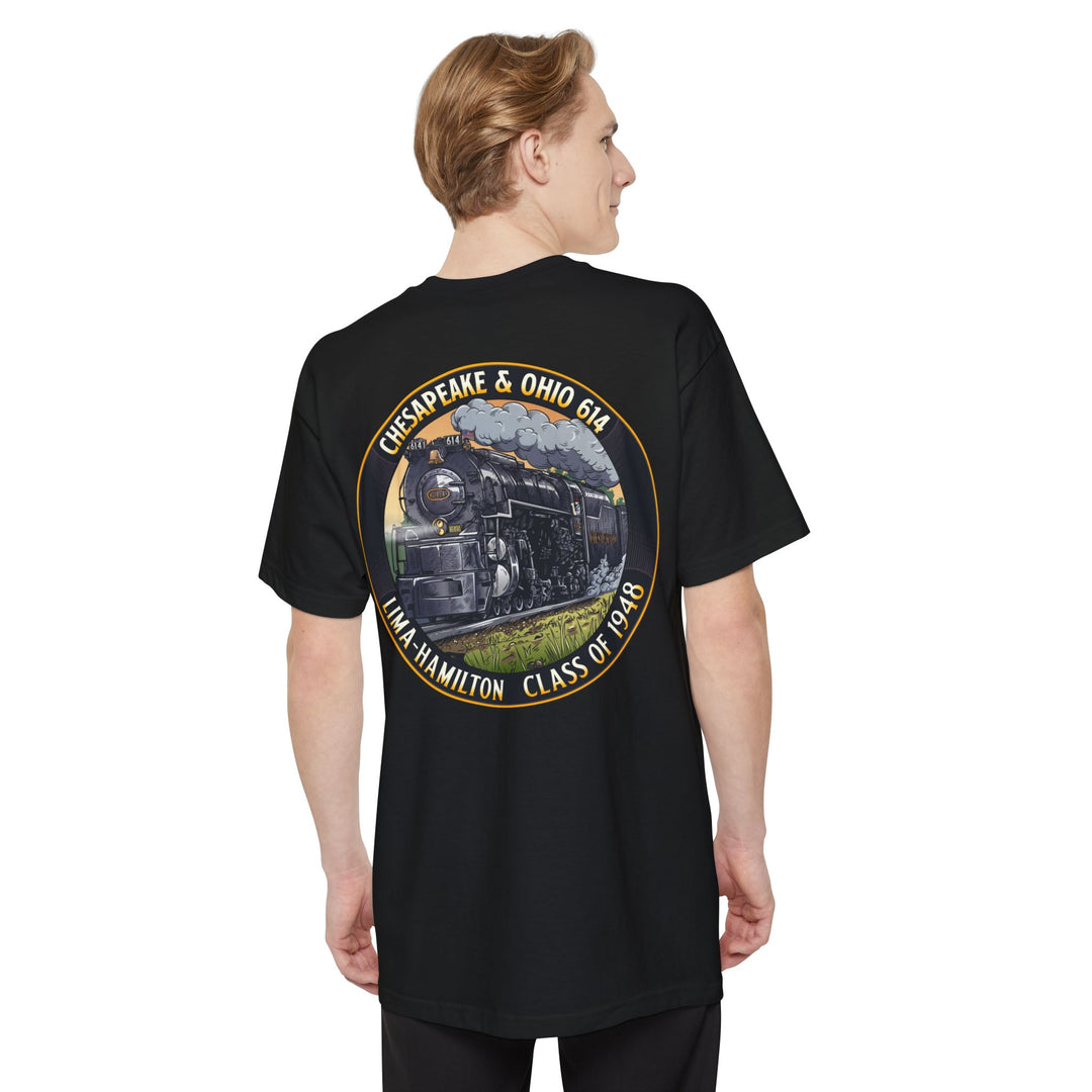 C&O 614 / RJD America - Big and Tall Size T-Shirt  with custom artwork on back