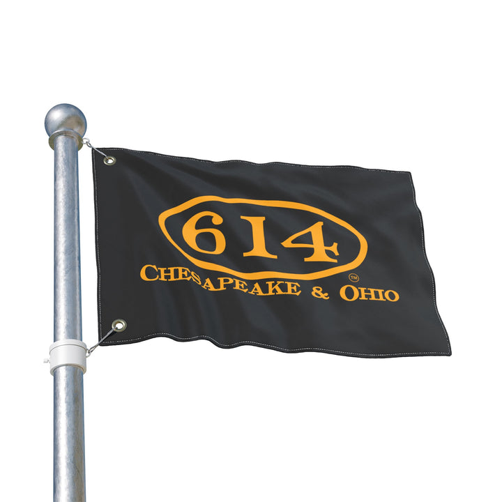 Double Sided Flag - C&O 614 Number Plate Railroad Flag