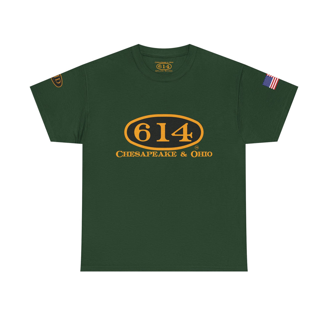 C&O 614 Steam Locomotive T‑Shirt — Thoroughbred Custom Artwork Design