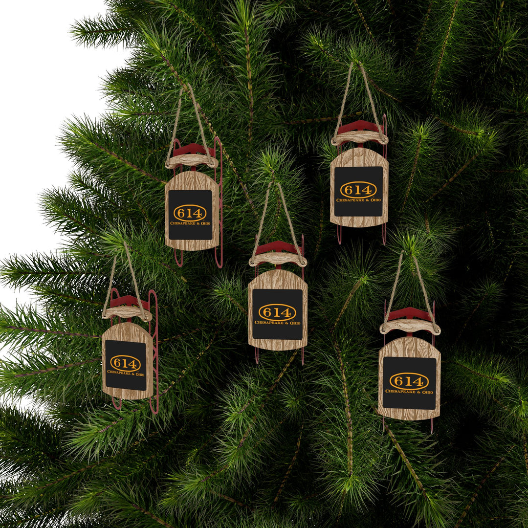 C&O 614 Sled Ornament