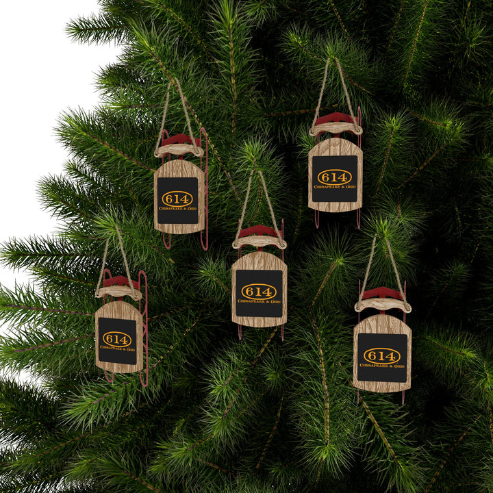 C&O 614 Sled Ornament