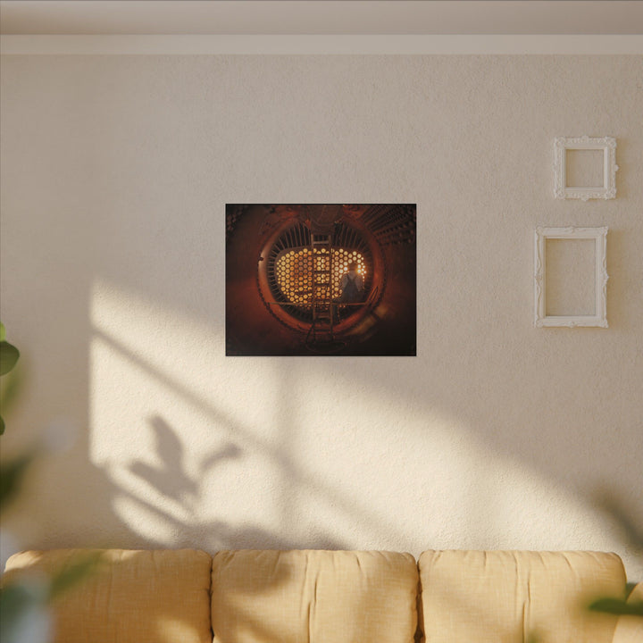 C&O 614 Firebox Canvas Wall Art