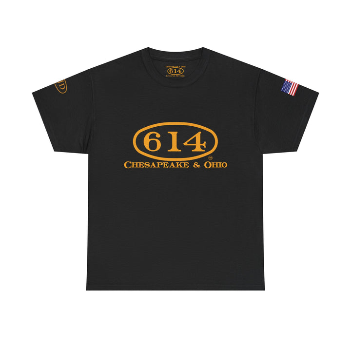 C&O 614 Steam Locomotive T‑Shirt — Thoroughbred Custom Artwork Design