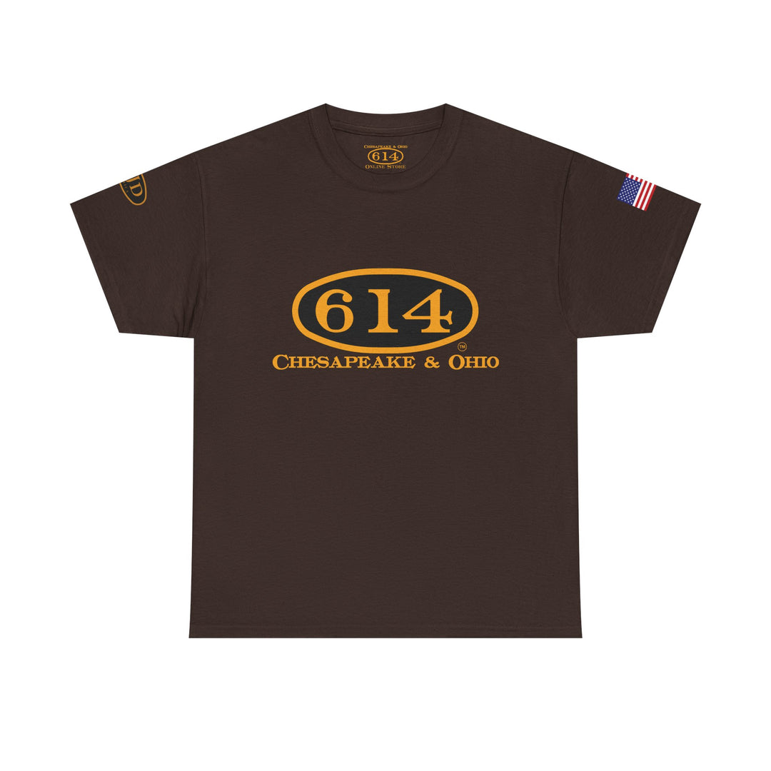 C&O 614 Steam Locomotive T‑Shirt — Thoroughbred Custom Artwork Design