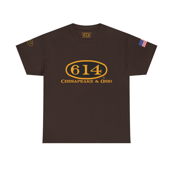 C&O 614 Steam Locomotive T‑Shirt — Thoroughbred Custom Artwork Design