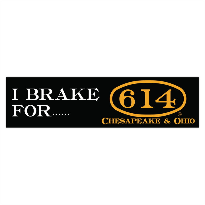 "I Brake For C&O 614" Bumper Sticker