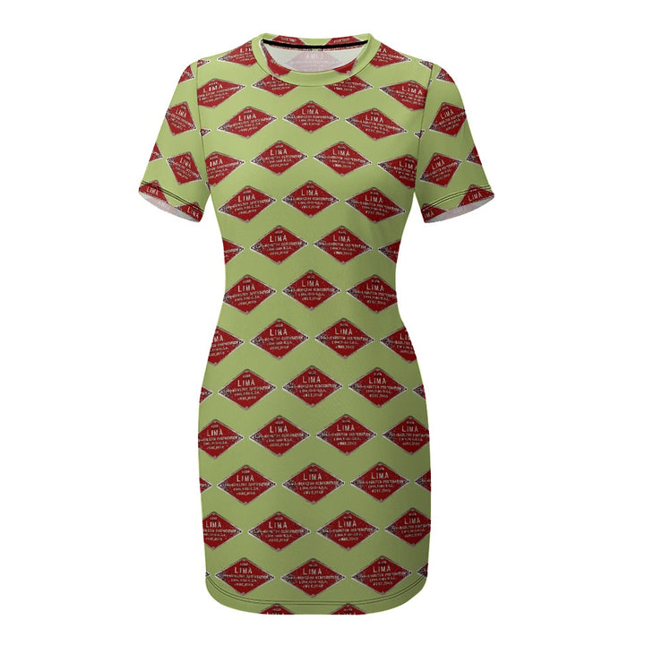 C&O 614 Builder's Plate Women's Short-Sleeve Crew Neck Dress