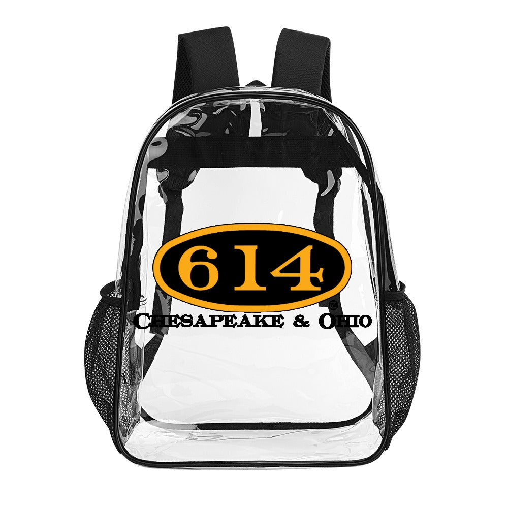 C&O 614 Number Plate Logo Transparent Bag, 17 Inch