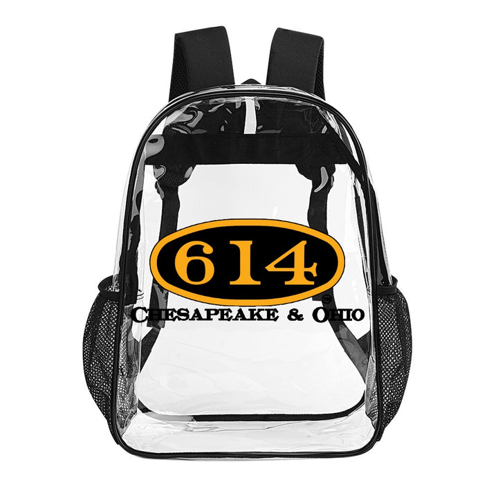 C&O 614 Number Plate Logo Transparent Bag, 17 Inch