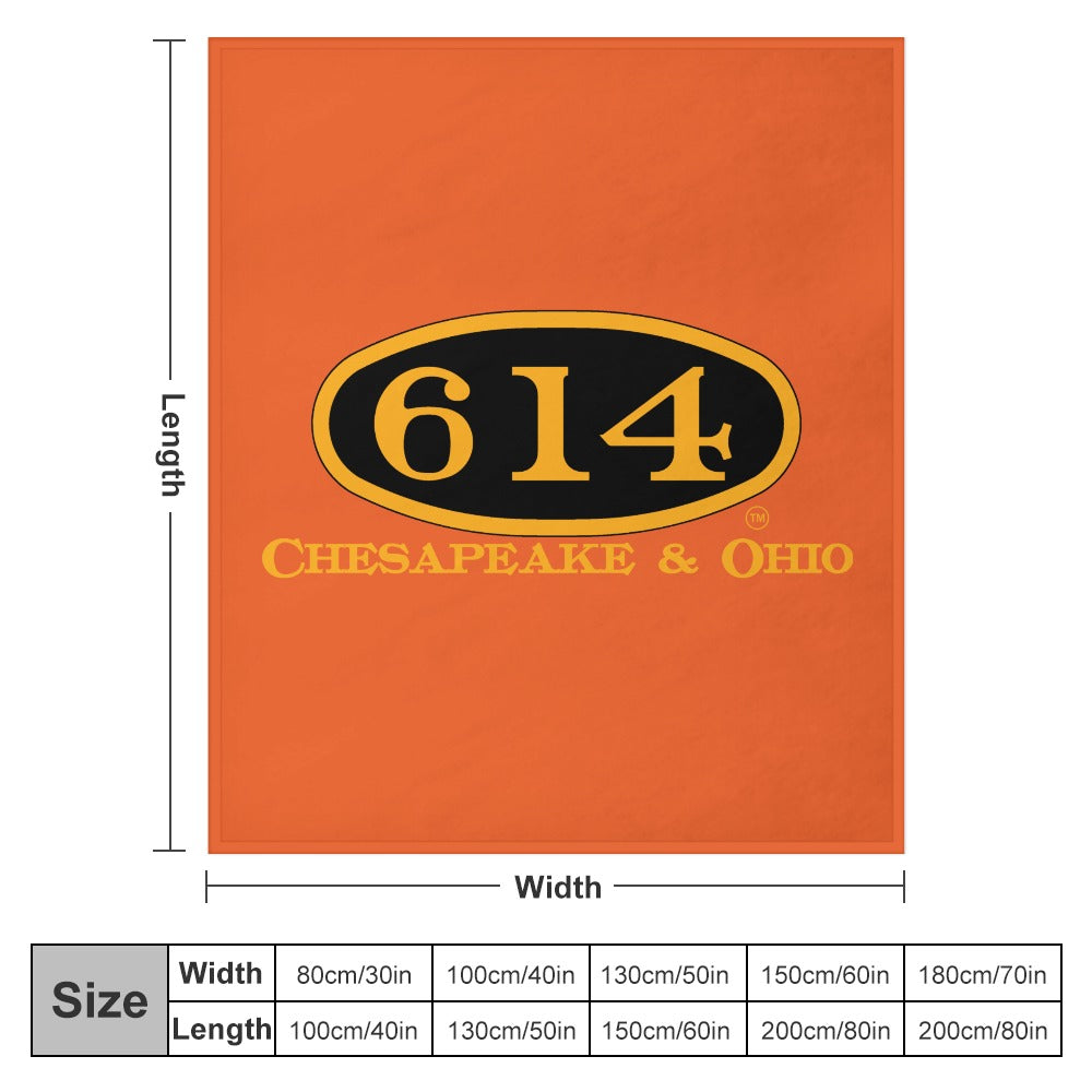 C&O 614 Flannel Blanket | 70 × 80 in