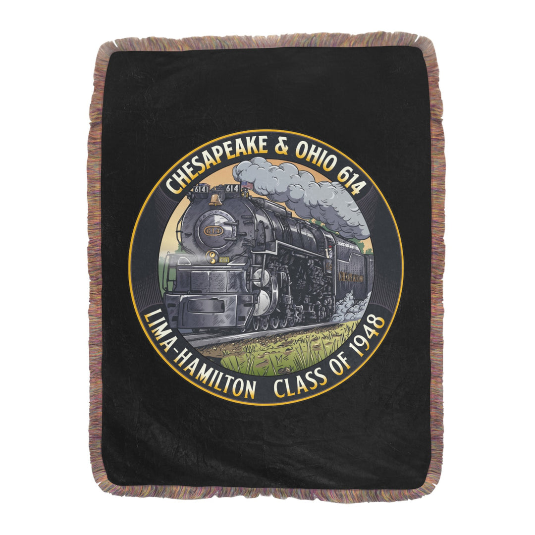 C&O 614 Class of 1948 Fringe Blanket | 60 × 80 in