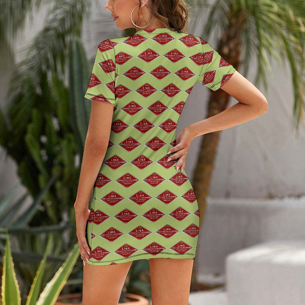 C&O 614 Builder's Plate Women's Short-Sleeve Crew Neck Dress